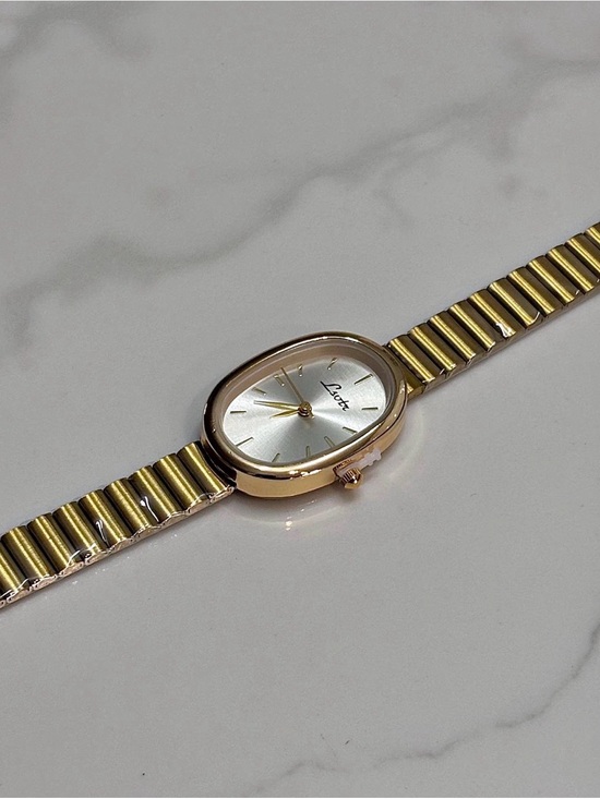 Accessories - Gold Tone Oval Bracelet Watch - Classic Minimalist